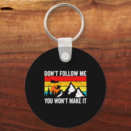 Skydiver Dont Follow Me I Do Stud Things Skydivi Sleutelhanger (Voorkant)