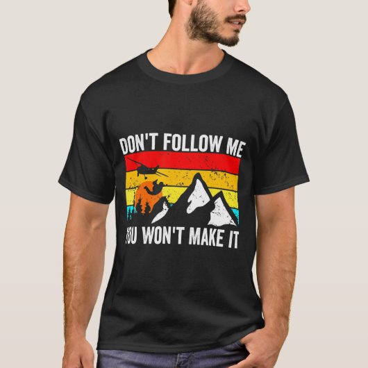 Skydiver Dont Follow Me I Do Stud Things Skydivi  T-shirt (Voorkant)