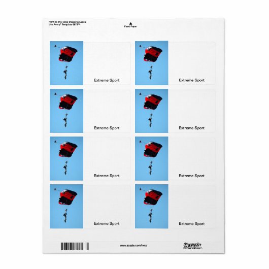 skydiver etiket (Full Sheet)