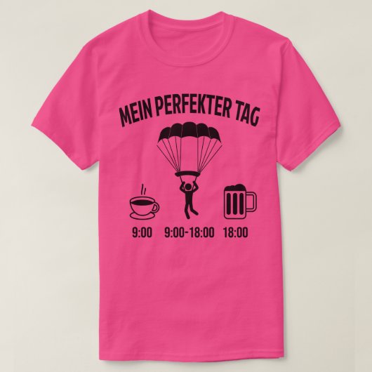 Skydiver Fallschirmspringen Humor T-shirt (Design voorkant)