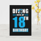 Skydiver Gift 18th Birthday Kaart (Gele Bloem)