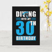 Skydiver Gift 30th Birthday Kaart (Gele Bloem)