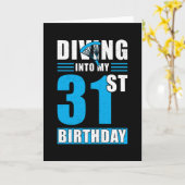 Skydiver Gift 31st Birthday Kaart (Gele Bloem)