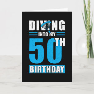 Skydiver Gift 50th Birthday Kaart