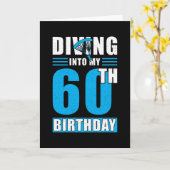 Skydiver Gift 60th Birthday Kaart (Gele Bloem)