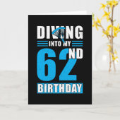 Skydiver Gift 62nd Birthday Kaart (Gele Bloem)