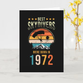 Skydiver Gift born 1972 Kaart (Gele Bloem)