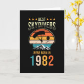 Skydiver Gift born 1982 Kaart (Gele Bloem)