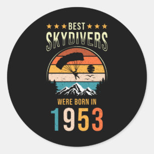 Skydiver Gift Ronde Sticker