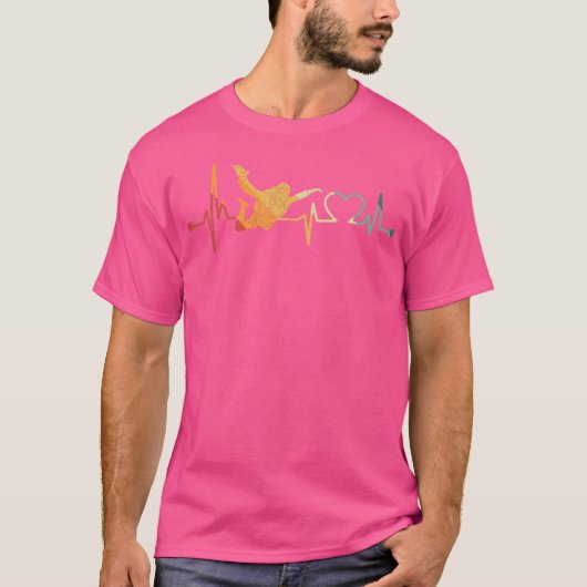 Skydiver Heartbeat Skydiving T-shirt (Voorkant)