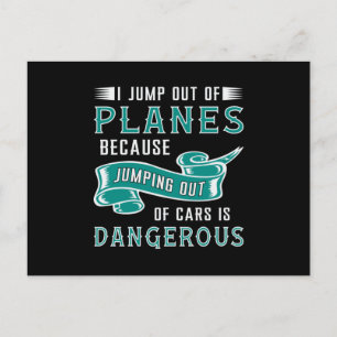 Skydiver Jump Out Planes Skydiving Skydive Briefkaart