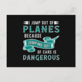 Skydiver Jump Out Planes Skydiving Skydive Briefkaart (Voorkant)