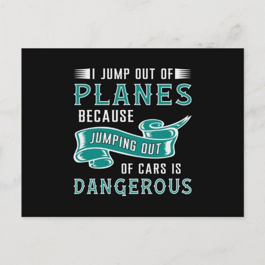 Skydiver Jump Out Planes Skydiving Skydive Briefkaart (Voorkant)