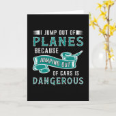 Skydiver Jump Out Planes Skydiving Skydive Kaart (Gele Bloem)