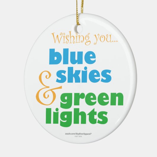 Skydiver Kerstwish Keramisch Ornament (Links)