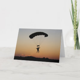 Skydiver Parachute at Sunset Sky Diver Kaart