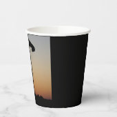 Skydiver Parachute bij Sunset Papieren Bekers (Links)