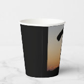 Skydiver Parachute bij Sunset Papieren Bekers (Rechts)