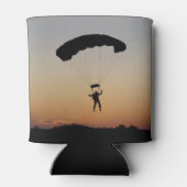 Skydiver Parachute bij Sunset Sky Diver Blikjeskoeler (Achterkant)