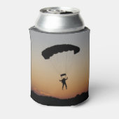 Skydiver Parachute bij Sunset Sky Diver Blikjeskoeler (Blikje Achterkant)