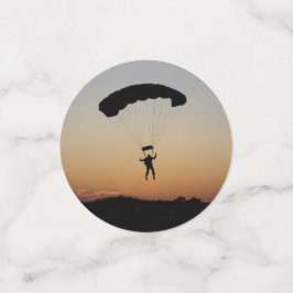 Skydiver Parachute bij Sunset Sky Diver Confetti