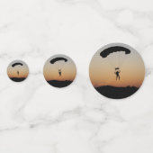 Skydiver Parachute bij Sunset Sky Diver Confetti (Voorkanten)