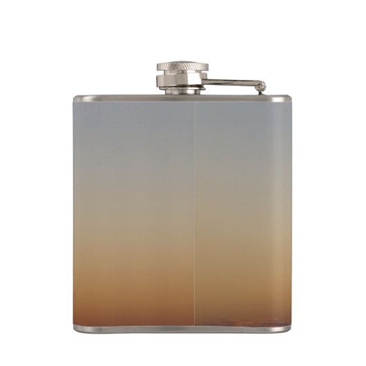 Skydiver Parachute bij Sunset Sky Diver Heupfles (Achterkant)