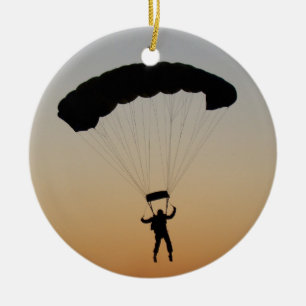 Skydiver Parachute bij Sunset Sky Diver Keramisch Ornament