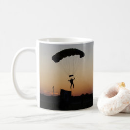 Skydiver Parachute bij Sunset Sky Diver Koffiemok