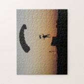 Skydiver Parachute bij Sunset Sky Diver Legpuzzel (Verticaal)