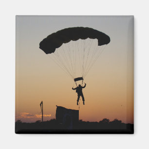 Skydiver Parachute bij Sunset Sky Diver Magneet