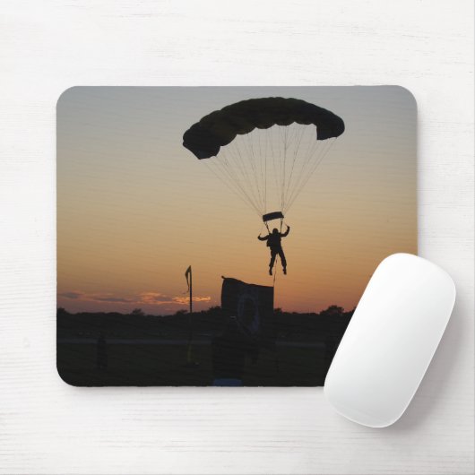 Skydiver Parachute bij Sunset Sky Diver Muismat (Met muis)