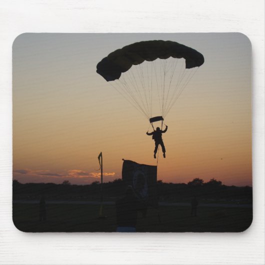 Skydiver Parachute bij Sunset Sky Diver Muismat (Voorkant)