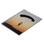 Skydiver Parachute bij Sunset Sky Diver Notitieboek (Linkerzijde)
