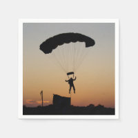 Skydiver Parachute bij Sunset Sky Diver