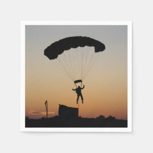 Skydiver Parachute bij Sunset Sky Diver Servet