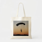 Skydiver Parachute bij Sunset Sky Diver Tote Bag (Voorkant)