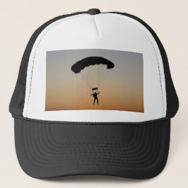 Skydiver Parachute bij Sunset Sky Diver Trucker Pet