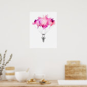 Skydiver Parachute Skydiving Parachuting Art Gift Poster (Keuken)