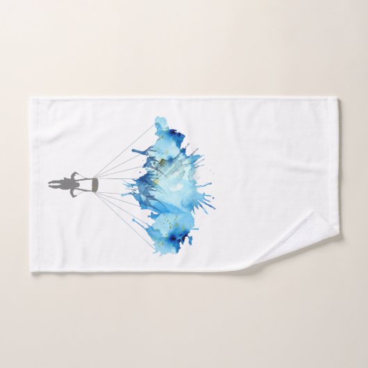 Skydiver, Parachute. Skydiving Sport. Parachuting Bad Handdoek (Handdoek)
