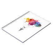 Skydiver, Parachute. Skydiving Sport. Parachuting Notitieboek (Linkerzijde)