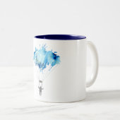 Skydiver, Parachute. Skydiving Sport. Parachuting Tweekleurige Koffiemok (Voorkant rechts)