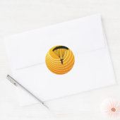 skydiver ronde sticker (Envelop)
