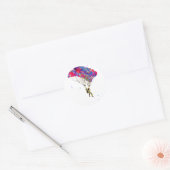 Skydiver Ronde Sticker (Envelop)