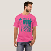 Skydiver Shirt Funny Lucky Parachute Skydiving (Voorkant volledig)