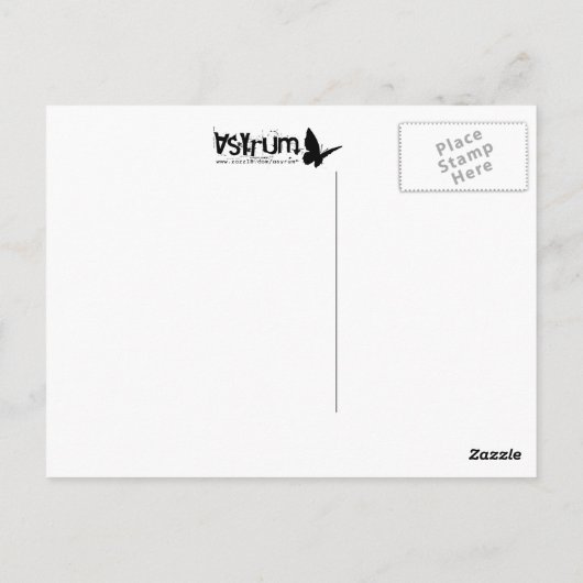 skydiver silhouet briefkaart (Achterkant)