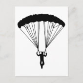 skydiver silhouet briefkaart (Voorkant)