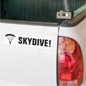 skydiver silhouet bumpersticker (Op Truck)