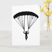 skydiver silhouet kaart (Gele Bloem)
