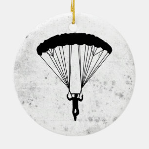 skydiver silhouet keramisch ornament